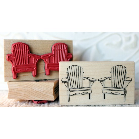 Adirondack Chairs Rubber Stamp